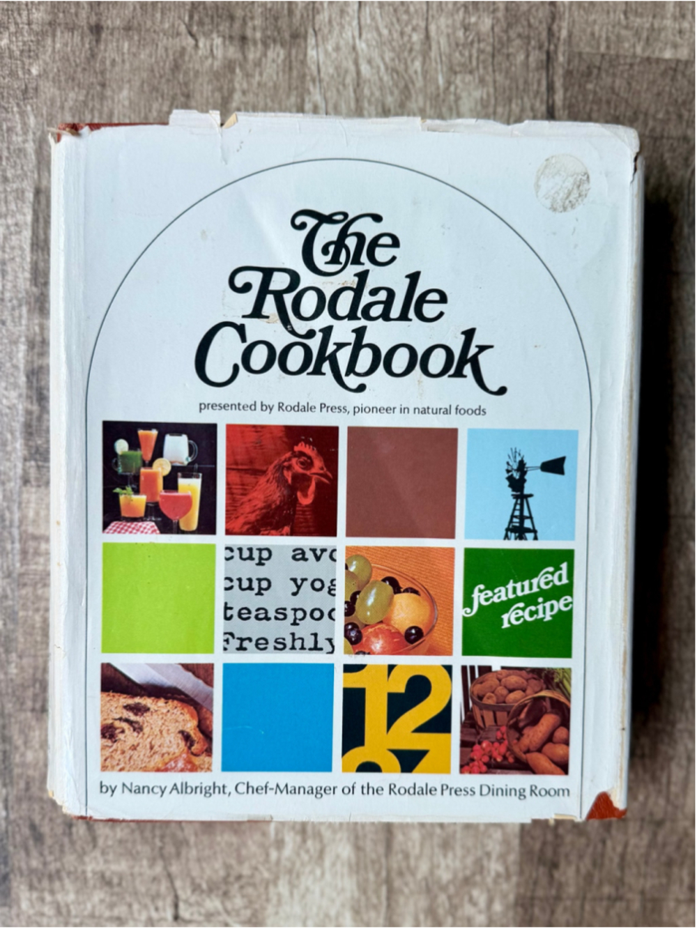 Vintage The Rodale Cookbook by Nancy Albright Hardcover Orange White